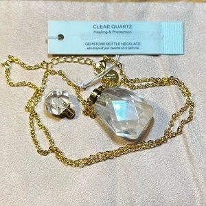 ♥ Quartz Crystal Poison Medicine Bottle Pendant ♥